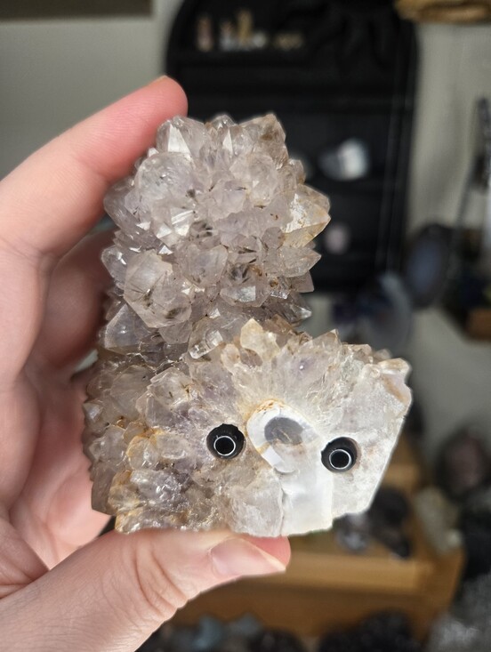 Other - Light Amethyst W/ Rutile Stalachtite Crystal Hedgie Buddy